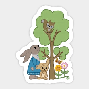 Hasen und Eichhörnchen Sticker